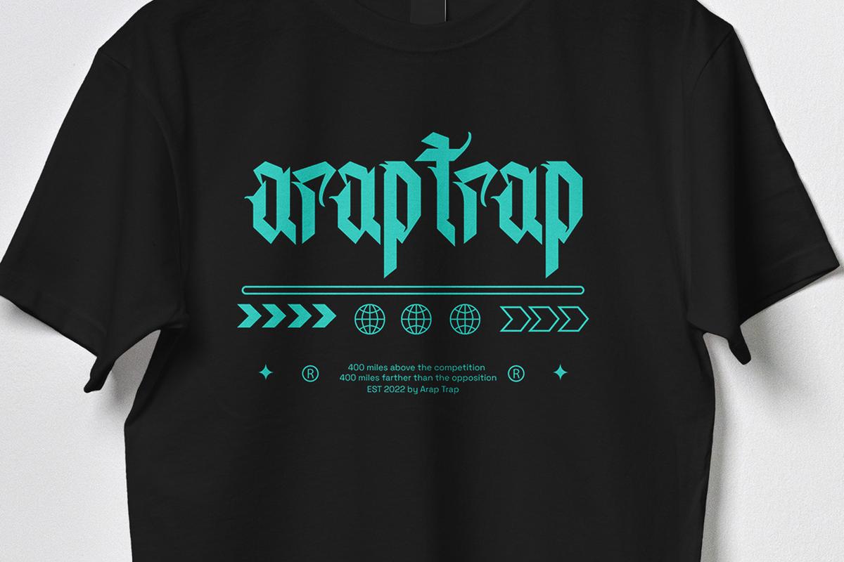 Arap Trap Old English T-Shirt Image 8